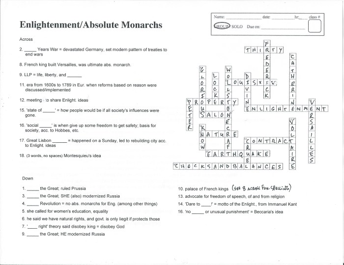 The enlightenment icivics answer key